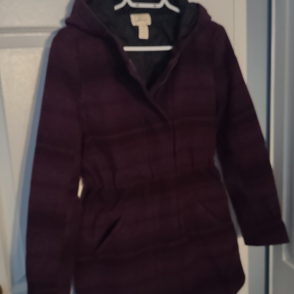 Levi's Purple Hooded 68% Wool Jacket